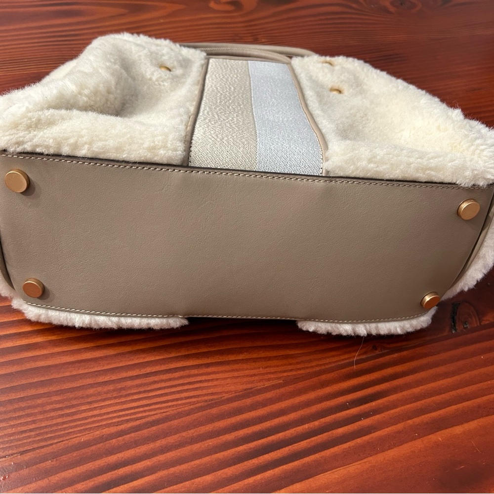 Kate Spade faux shearling fur tote